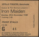 Iron Maiden Europe 80 + November Ticket Stub UK tour programme