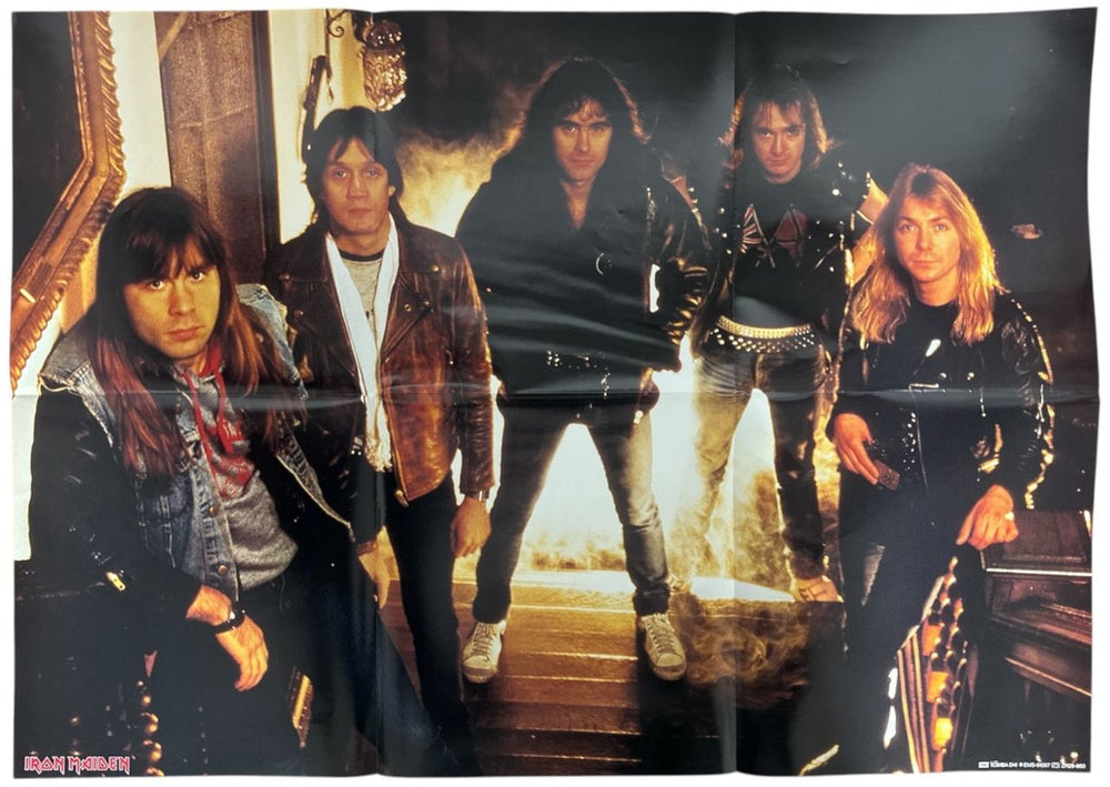 Iron Maiden Piece Of Mind + Poster Japanese vinyl LP album (LP record)