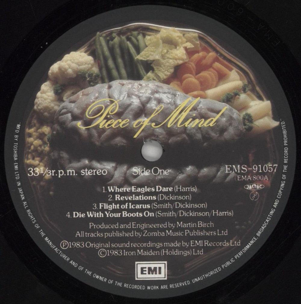 Iron Maiden Piece Of Mind + Poster Japanese vinyl LP album (LP record) IROLPPI766139