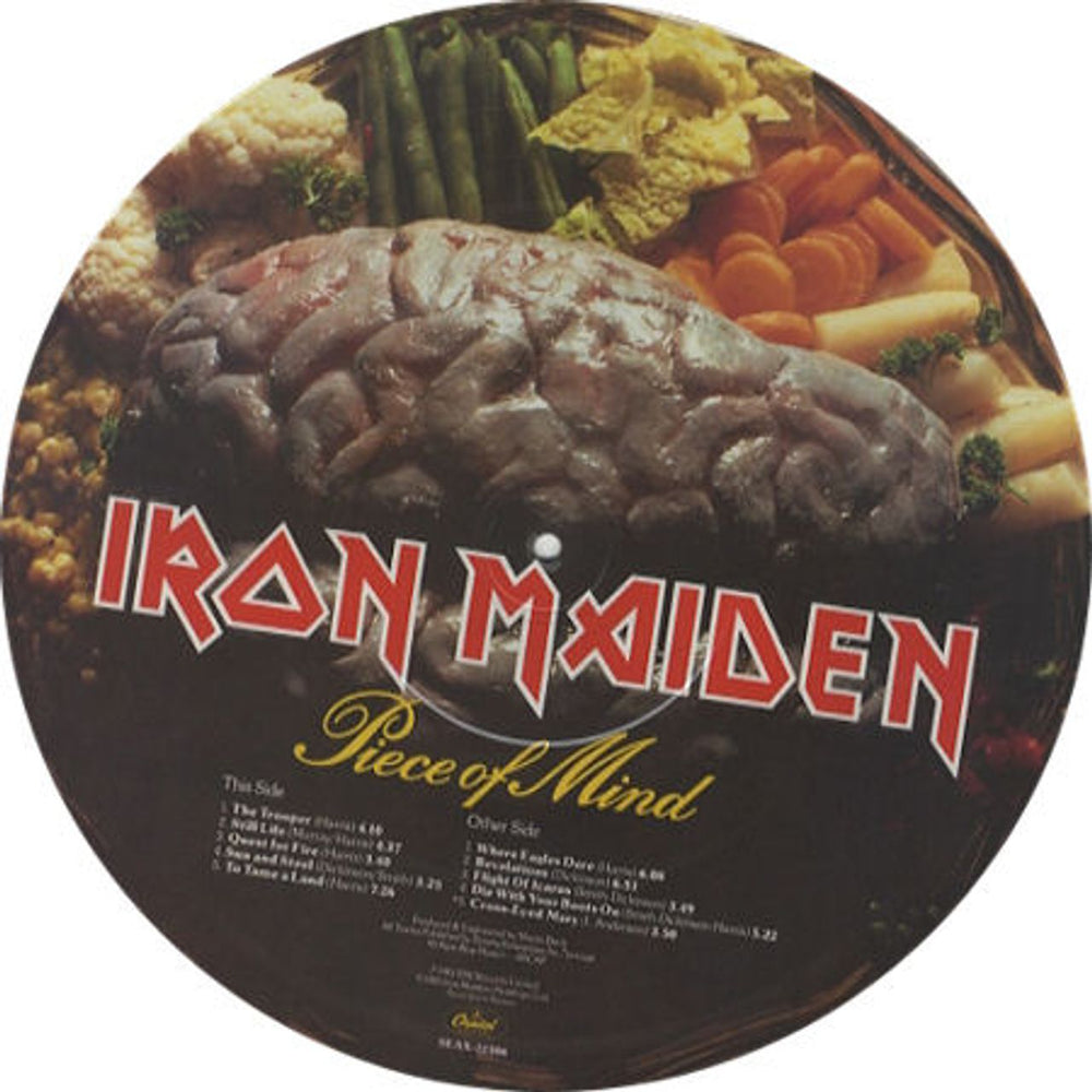 Iron Maiden Piece Of Mind - Sealed & Stickered US picture disc LP (vinyl picture disc album) IROPDPI436570