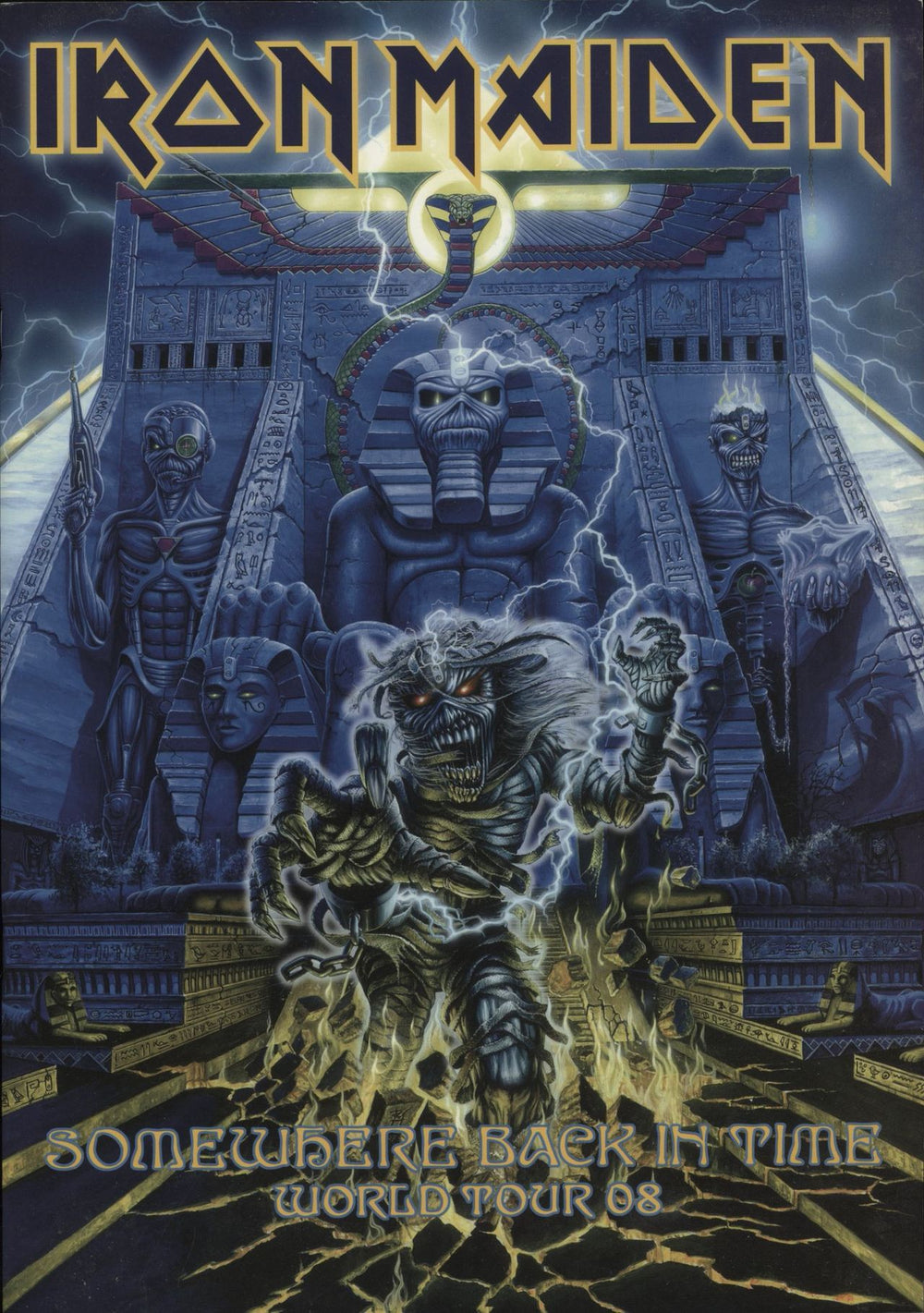 Iron Maiden Somewhere Back In Time - World Tour 08 + Ticket Stub UK tour programme