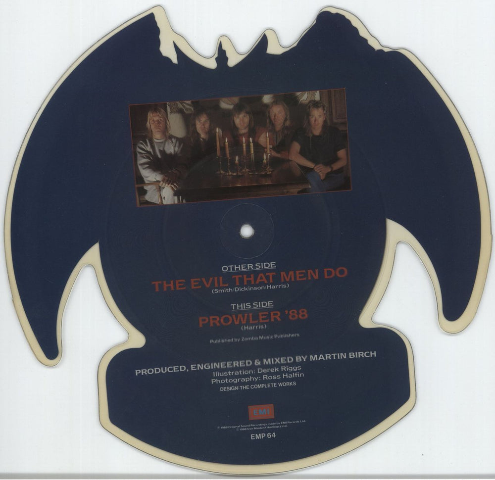 Iron Maiden The Evil That Men Do - EX UK shaped picture disc (picture disc vinyl record) 5099920275181