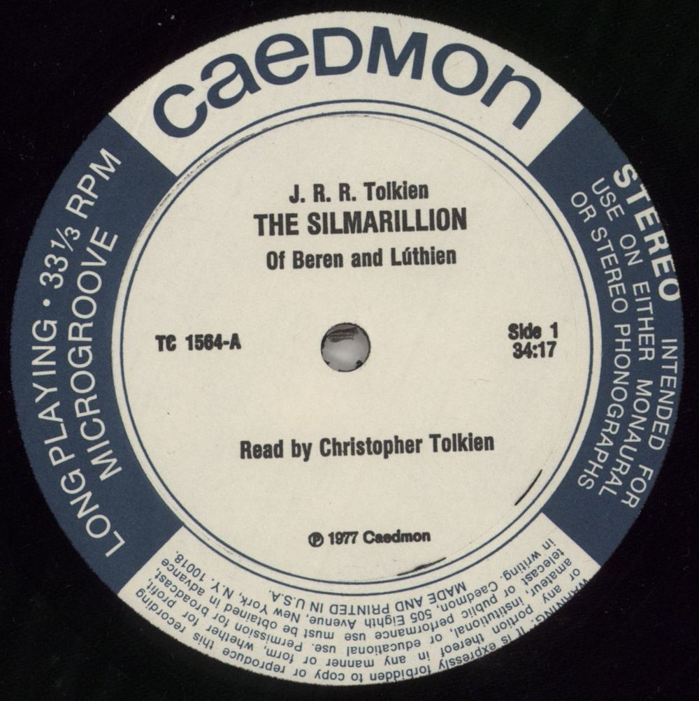 J.R.R. Tolkien The Silmarillion - VG US vinyl LP album (LP record) JRTLPTH860429