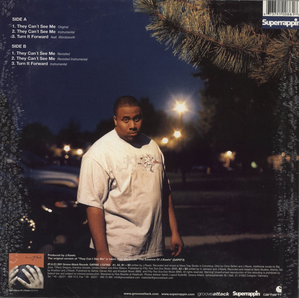 J. Rawls They Can't See Me - Sealed US 12" vinyl single (12 inch record / Maxi-single) 673791008618