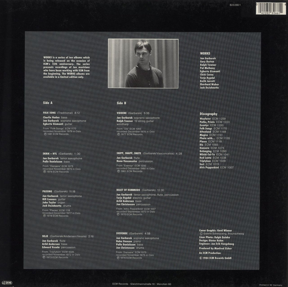 Jan Garbarek Works German vinyl LP album (LP record)