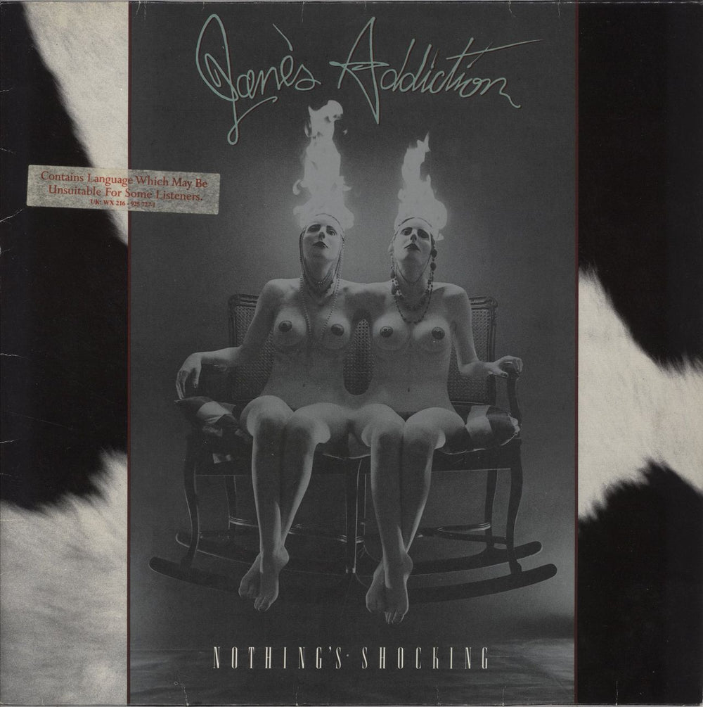Janes Addiction Nothing's Shocking - VG rubber outer jacket UK vinyl LP album (LP record) WX216