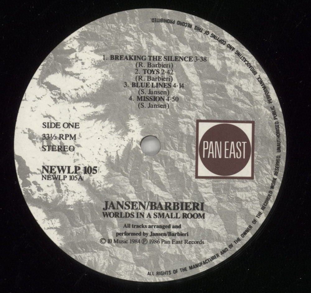 Jansen-Barbieri Worlds In A Small Room UK vinyl LP album (LP record) STJLPWO135341