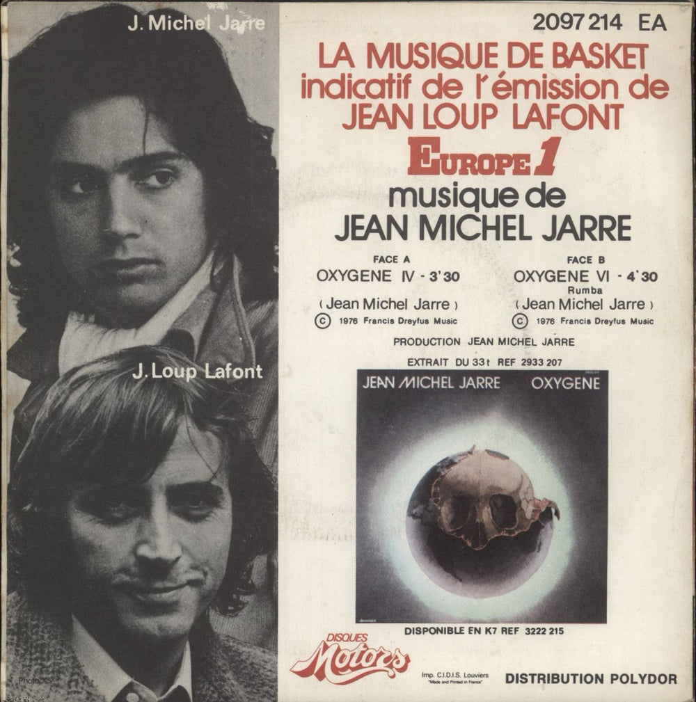 Jean-Michel Jarre Oxygene - Basketball Boot "lafont" P/s French 7" vinyl single (7 inch record / 45)