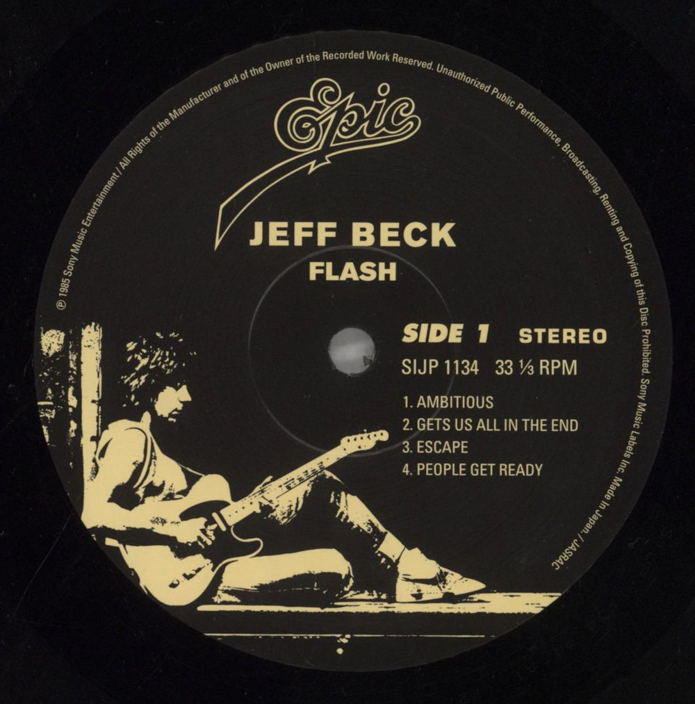 Jeff Beck Flash Japanese vinyl LP album (LP record) BEKLPFL857978