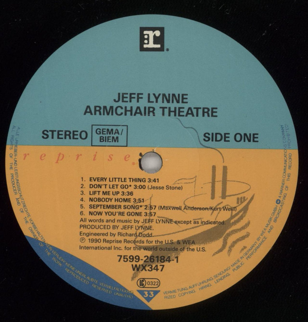 Jeff Lynne Armchair Theatre UK vinyl LP album (LP record) J-LLPAR874431