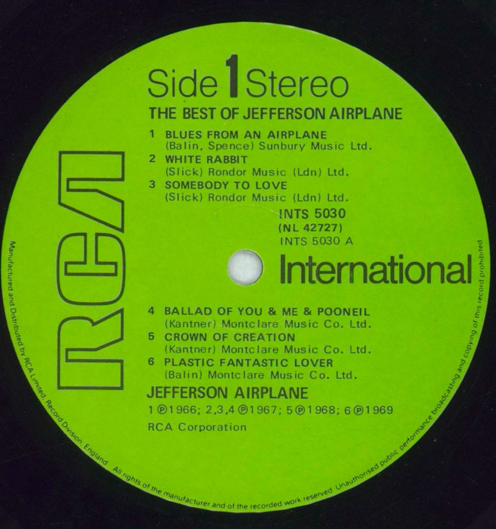 Jefferson Airplane The Best Of Jefferson Airplane UK Promo vinyl LP album (LP record) JEFLPTH819326