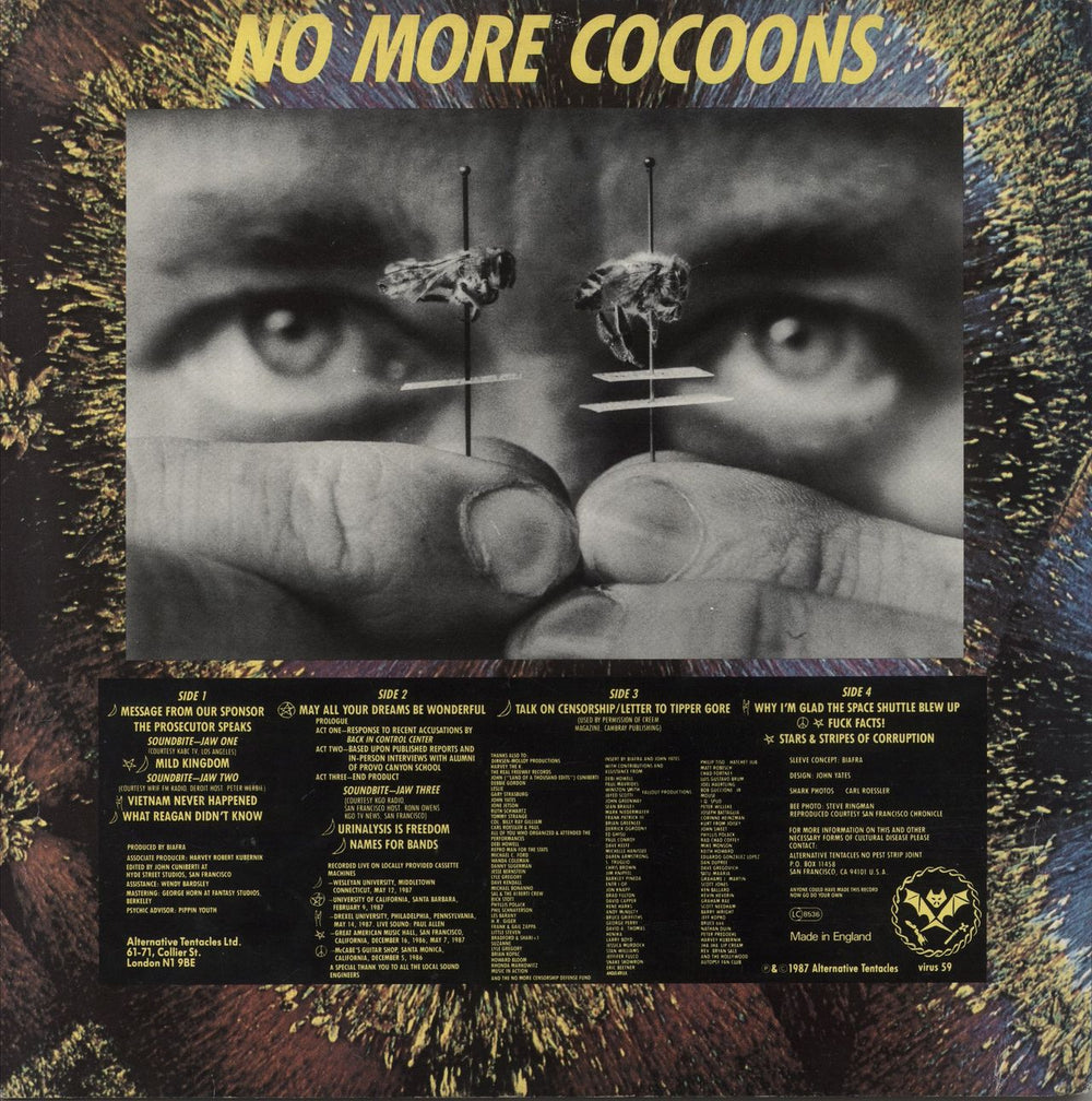 Jello Biafra No More Cocoons + Newspaper - EX UK 2-LP vinyl record set (Double LP Album)