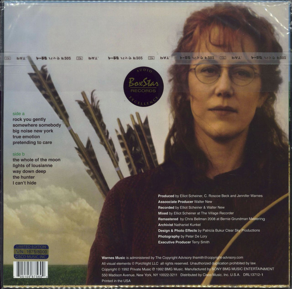 Jennifer Warnes The Hunter - 180gram Vinyl + Numbered - Sealed US vinyl LP album (LP record) 705105875699