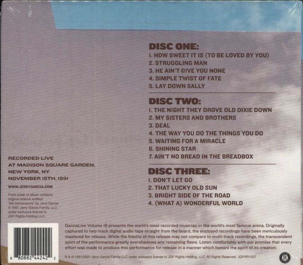 Jerry Garcia GarciaLive Volume 16 : Madison Square Garden, November 15th, 1991 - Sealed US 3-CD album set (Triple CD)