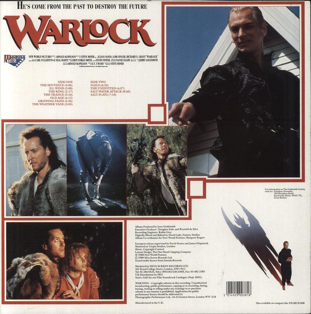 Jerry Goldsmith Warlock US 2-LP vinyl record set (Double LP Album) 5014929003818