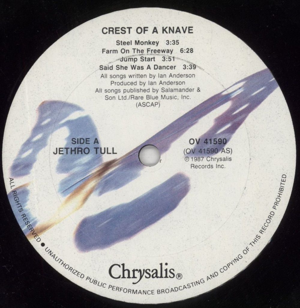 Jethro Tull Crest Of A Knave US vinyl LP album (LP record) TULLPCR612598