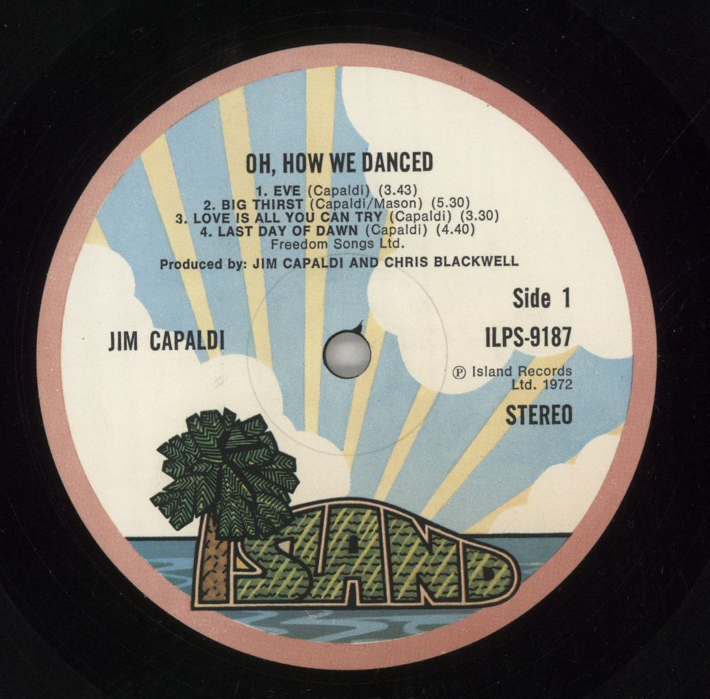 Jim Capaldi Oh How We Danced - 1st - EX UK vinyl LP album (LP record) JCPLPOH598004