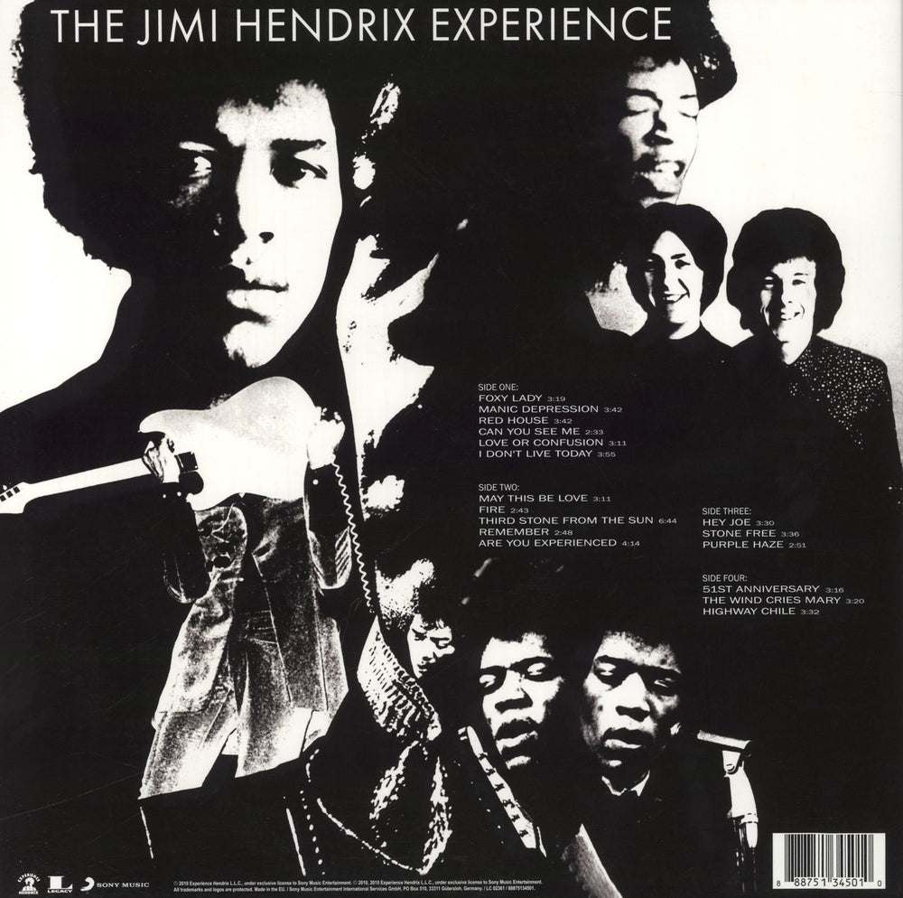 Jimi Hendrix Are You Experienced - 180gm UK 2-LP vinyl record set (Double LP Album) 888751345010