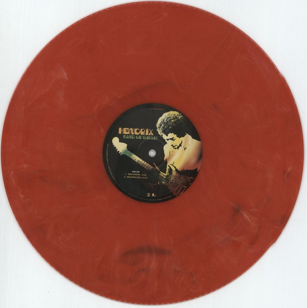 Jimi Hendrix Band Of Gypsys - 50th Anniversary - Red Marbled Vinyl UK vinyl LP album (LP record) HENLPBA879553