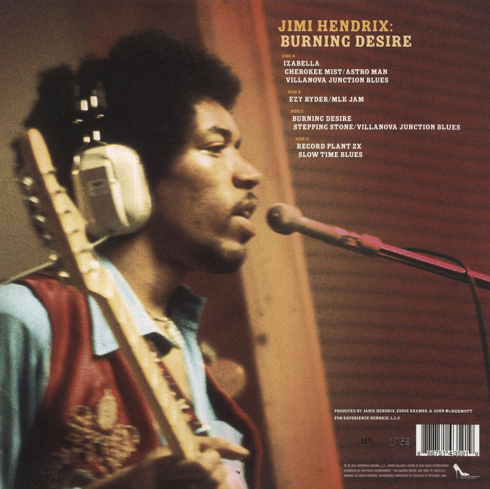 Jimi Hendrix Burning Desire - RSD - Numbered US 2-LP vinyl record set (Double LP Album) 888751435919
