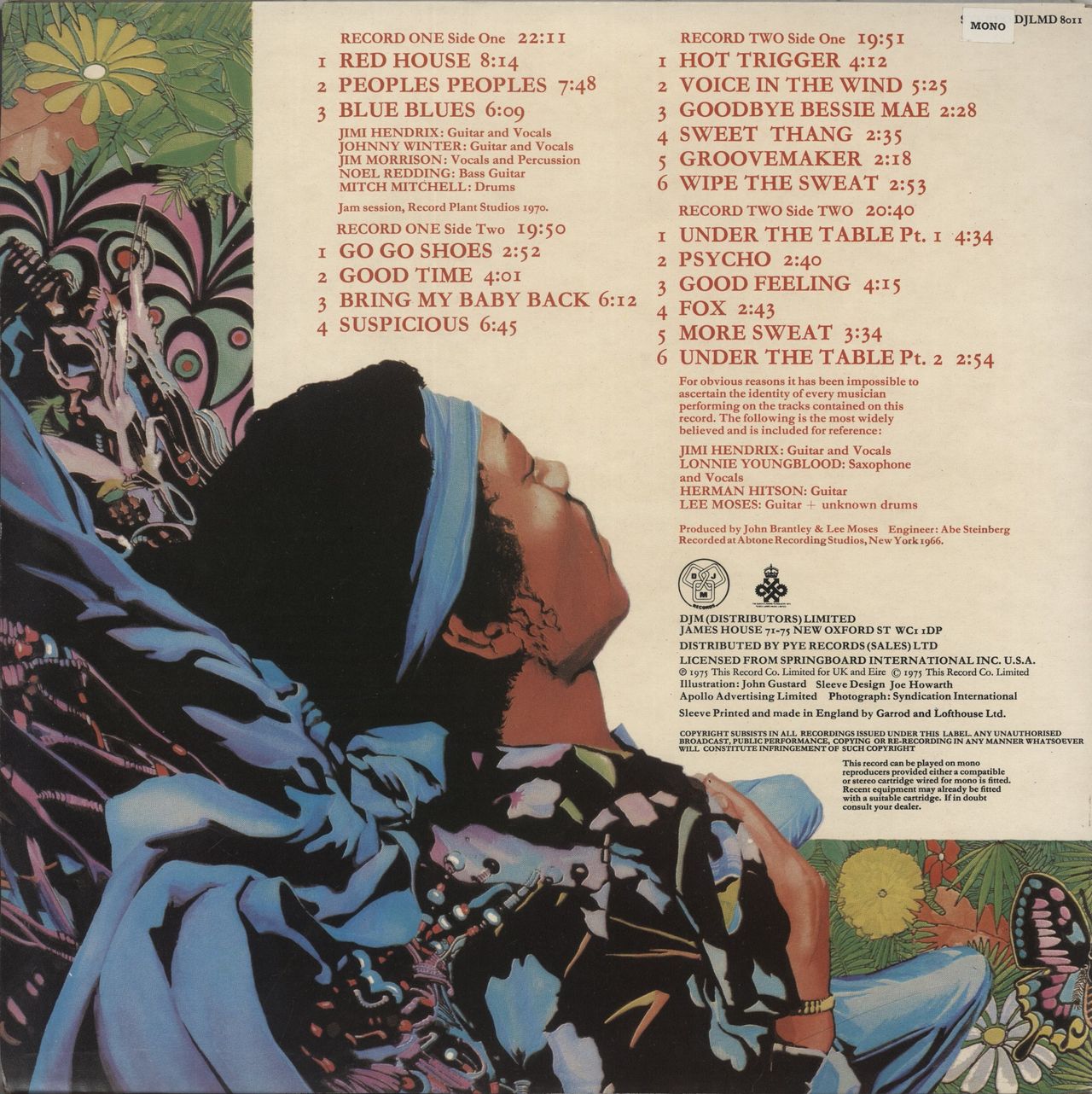 Jimi Hendrix For Real - Ruby Red UK 2-LP vinyl record set (Double LP Album)