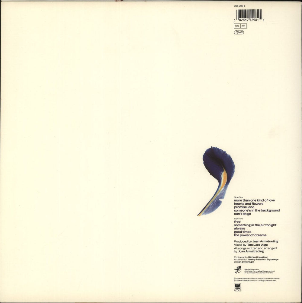 Joan Armatrading Hearts And Flowers UK vinyl LP album (LP record) 082839529815