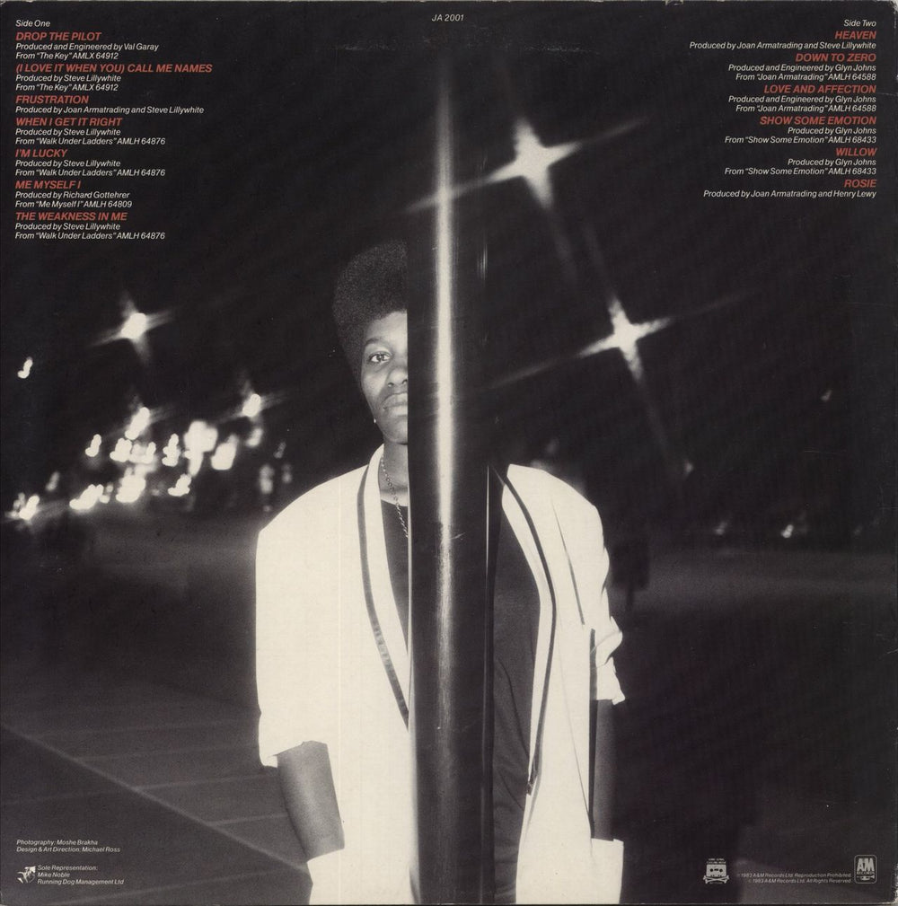 Joan Armatrading Track Record - Hype Sticker UK vinyl LP album (LP record)