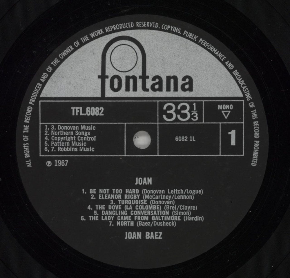 Joan Baez Joan UK vinyl LP album (LP record) JBZLPJO864182