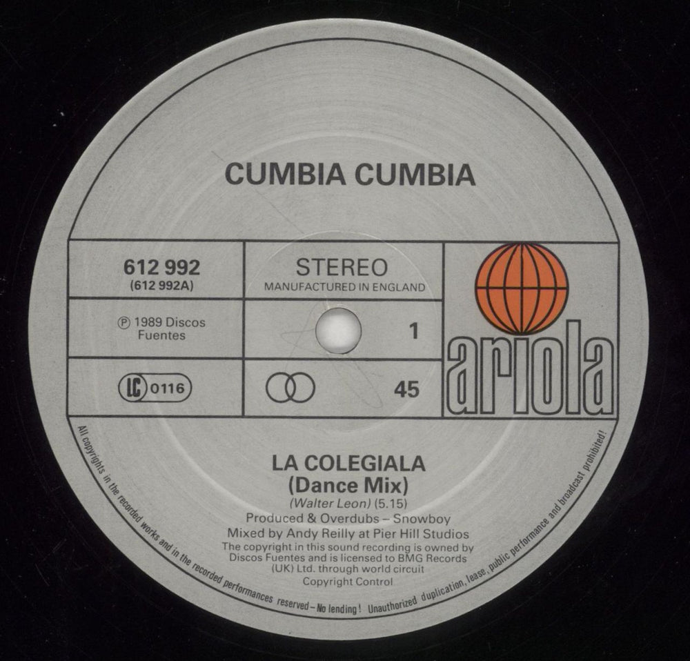 Joe Arroyo Y La Verdad La Colegiala UK 12" vinyl single (12 inch record / Maxi-single) 1QJ12LA855440