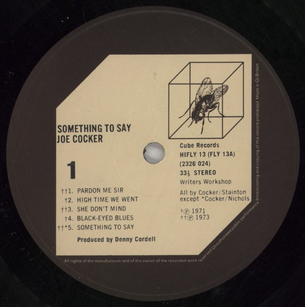 Joe Cocker Something To Say UK vinyl LP album (LP record) JOELPSO161277