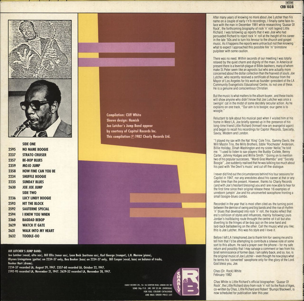 Joe Lutcher Joe Joe Jump UK vinyl LP album (LP record) PR-LPJO708671