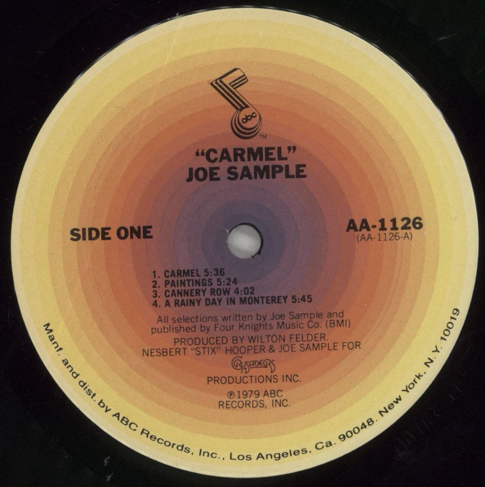 Joe Sample Carmel US vinyl LP album (LP record) JO6LPCA690856