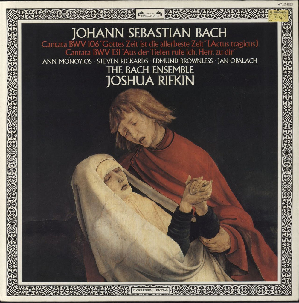 Johann Christian Bach J. S. Bach: Cantatas 106 & 131 UK vinyl LP album (LP record) 417323-1