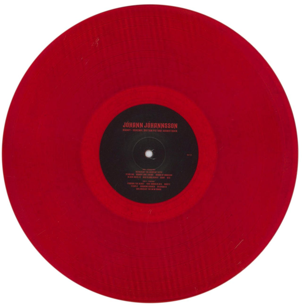 Jóhann Jóhannsson Mandy [Original Motion Picture Soundtrack] - Red Vinyl UK vinyl LP album (LP record) JF8LPMA843625