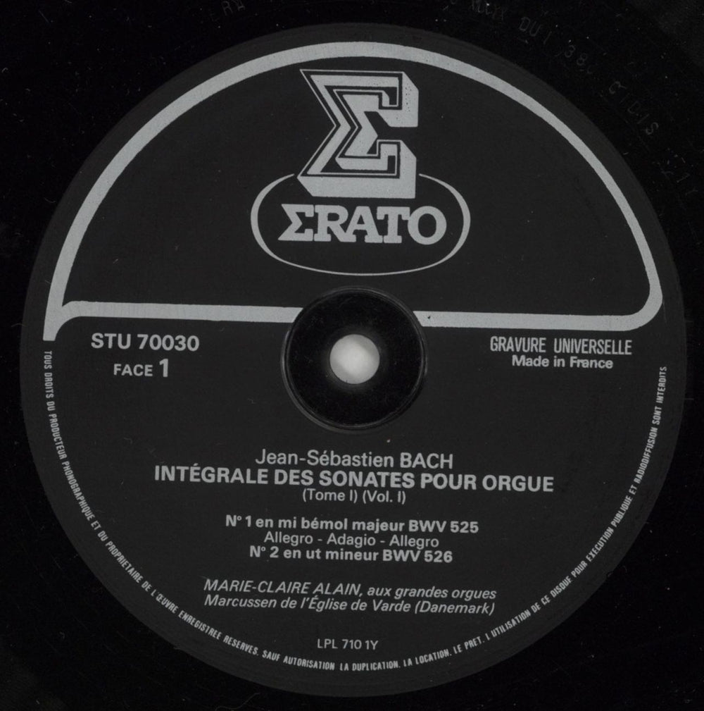 Johann Sebastian Bach Bach: Intégrale des Sonates Tome 1 Vol.1 French vinyl LP album (LP record) JHHLPBA863772