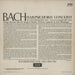 Johann Sebastian Bach Harpsichord Concerti Nos. 1 & 2 - WBg UK vinyl LP album (LP record)