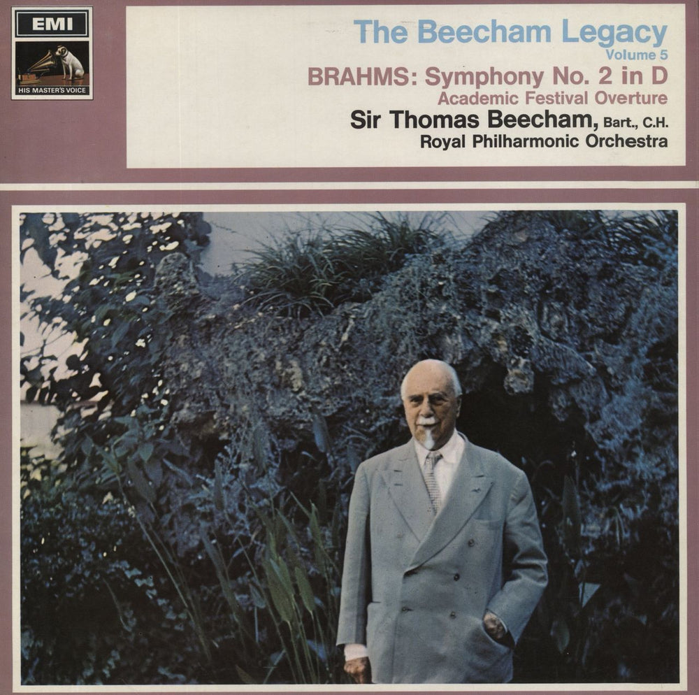 Johannes Brahms Brahms: Symphony No. 2 In D / Academic Festival Overture UK vinyl LP album (LP record) HQS1143