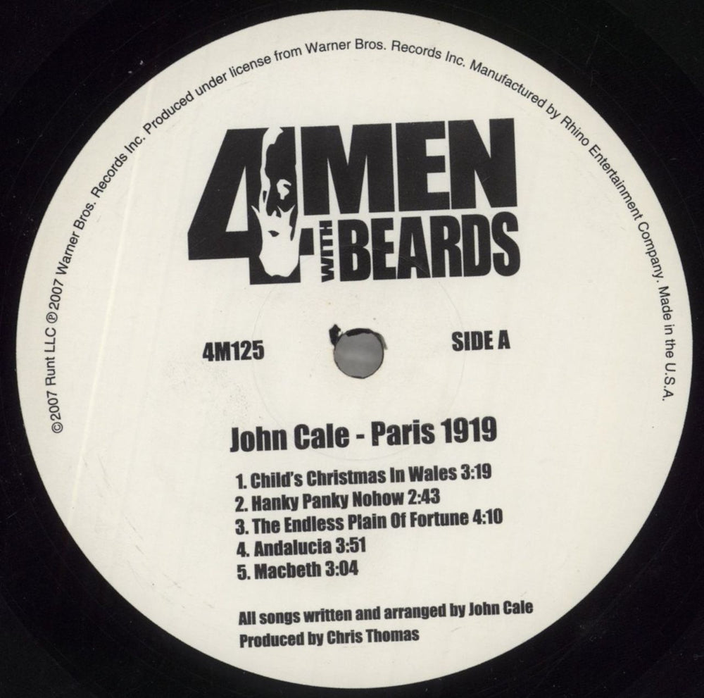 John Cale Paris 1919 - VG US vinyl LP album (LP record) JCALPPA858427
