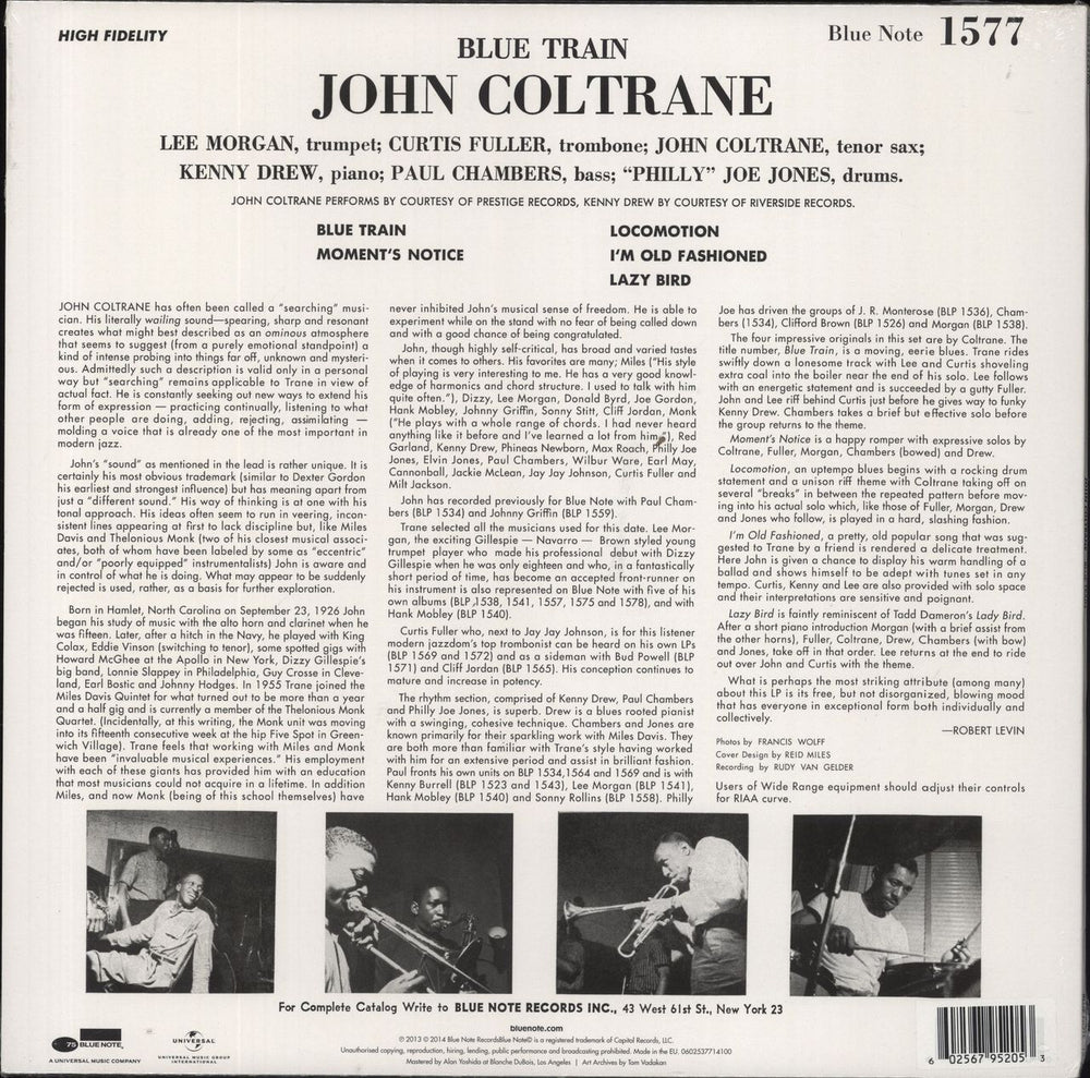 John Coltrane Blue Train - Green Vinyl - Sealed UK vinyl LP album (LP record) 602567952053