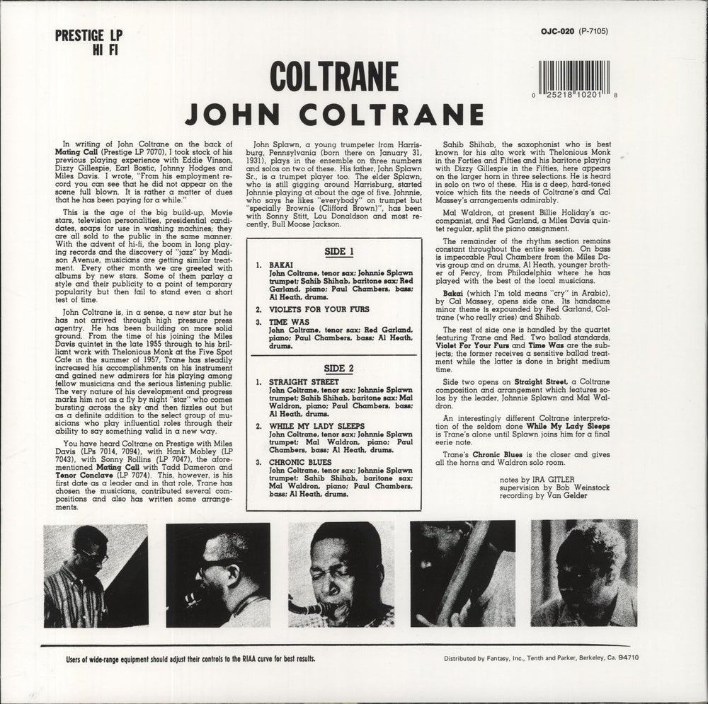 John Coltrane Coltrane US vinyl LP album (LP record) 025218102018