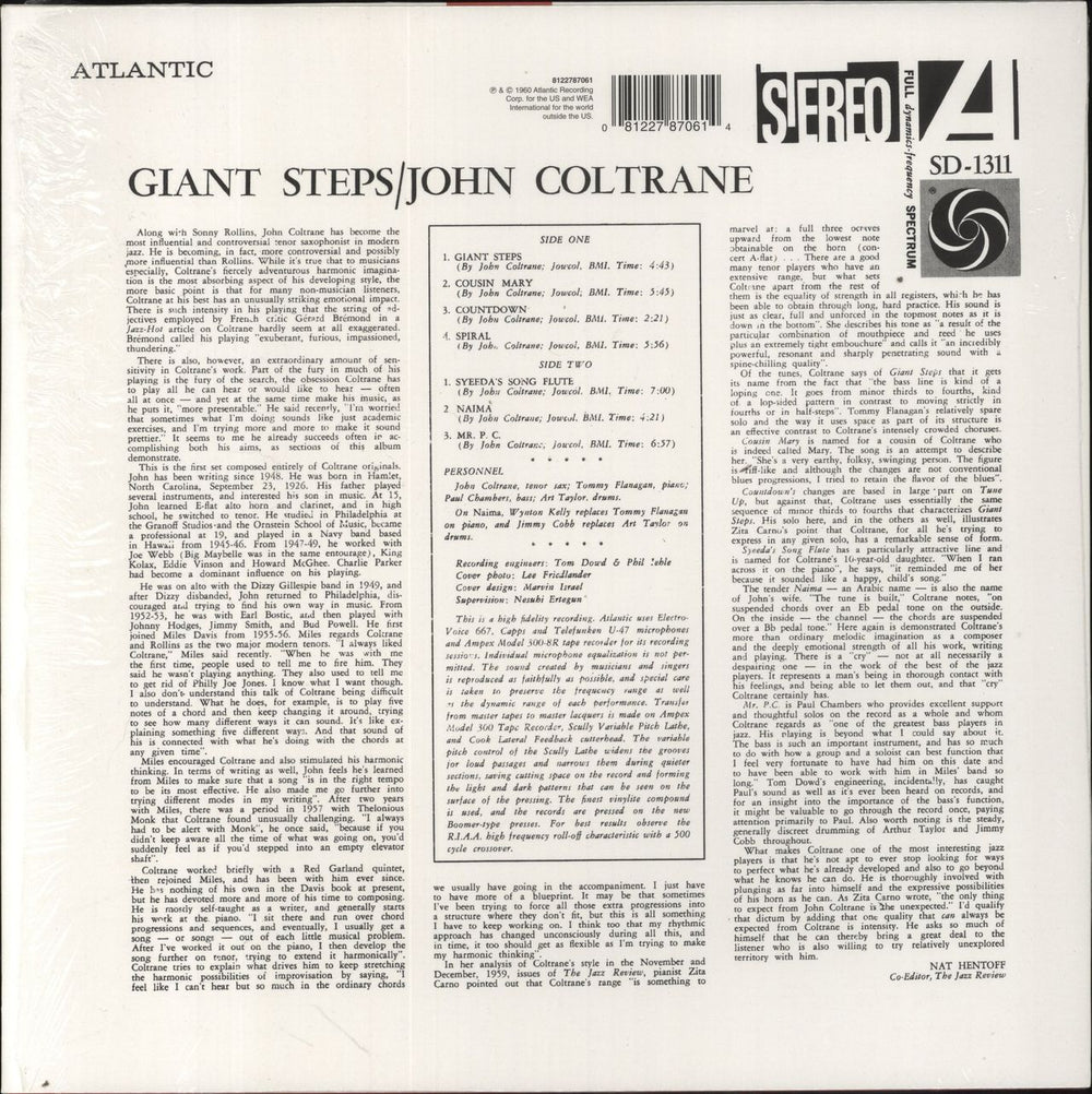 John Coltrane Giant Steps UK vinyl LP album (LP record) 081227870614