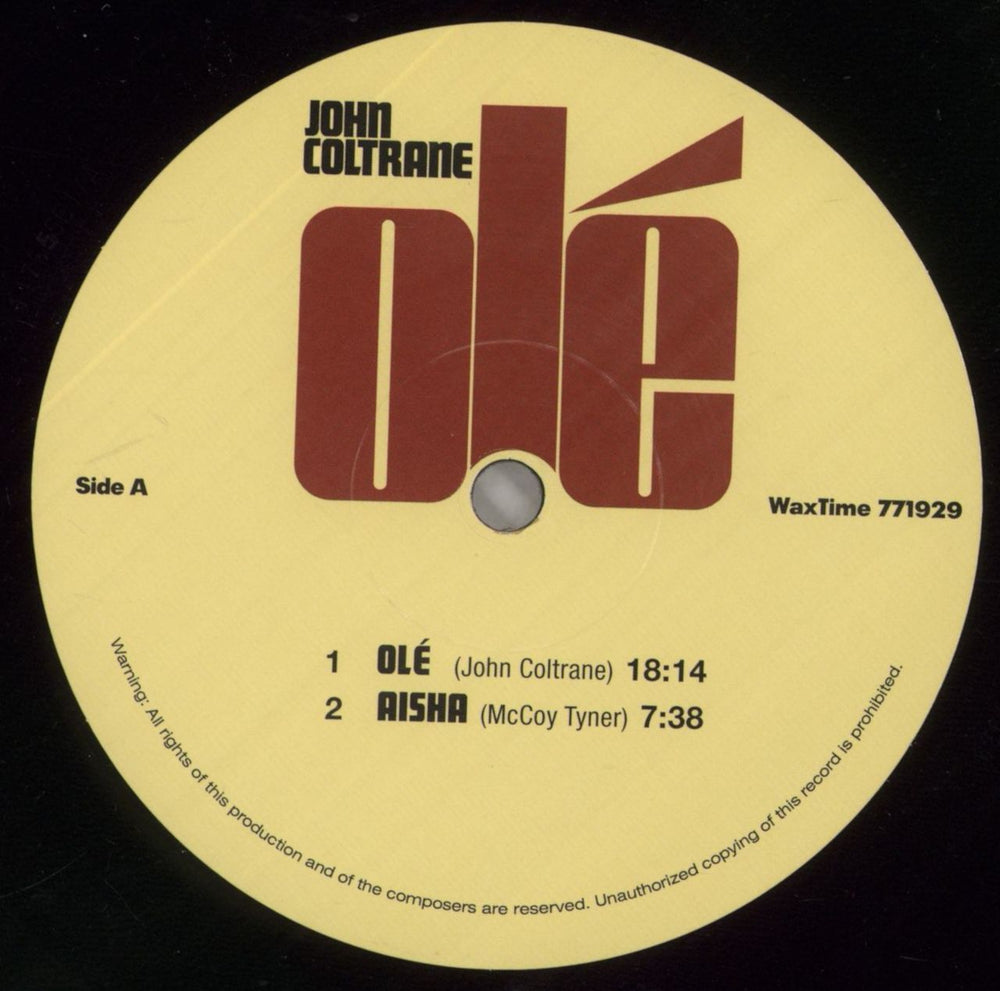 John Coltrane Olé (The Complete Session) UK vinyl LP album (LP record) JCOLPOL863346