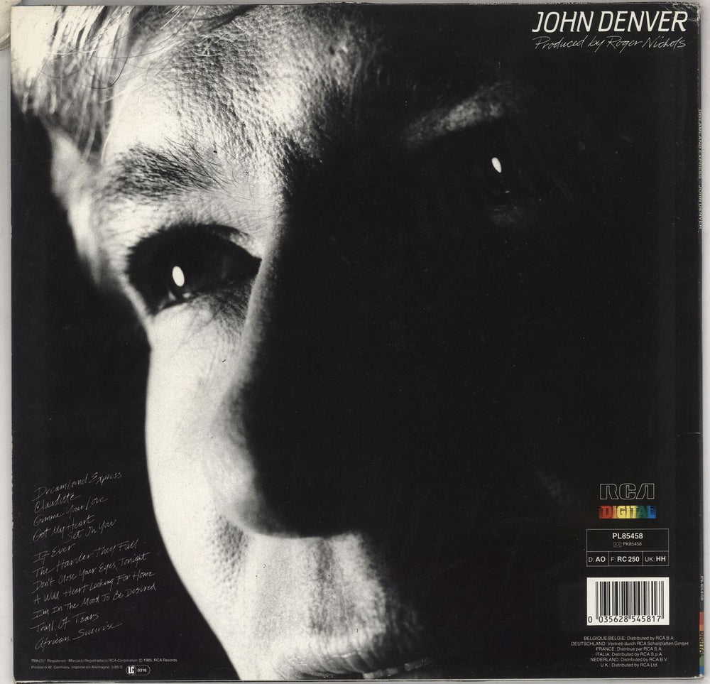 John Denver Dreamland Express German vinyl LP album (LP record) 035628545817