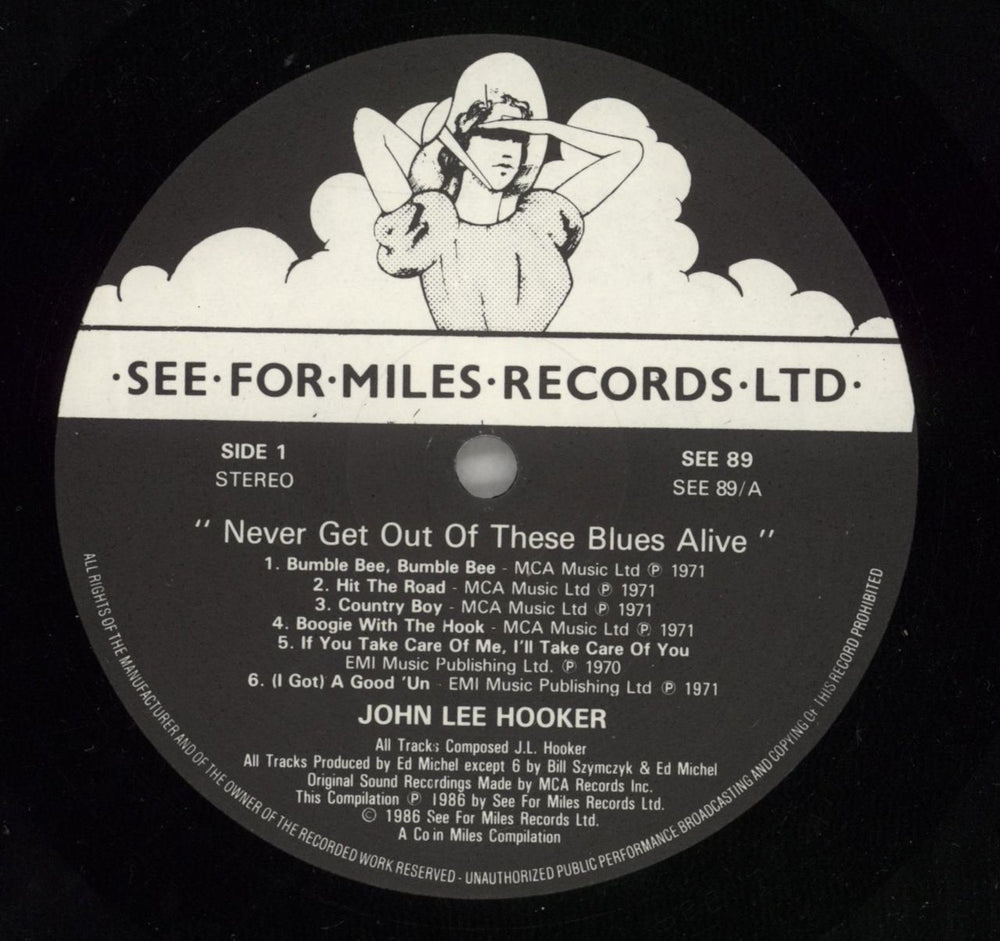 John Lee Hooker Never Get Out Of These Blues Alive UK vinyl LP album (LP record) JLHLPNE595990