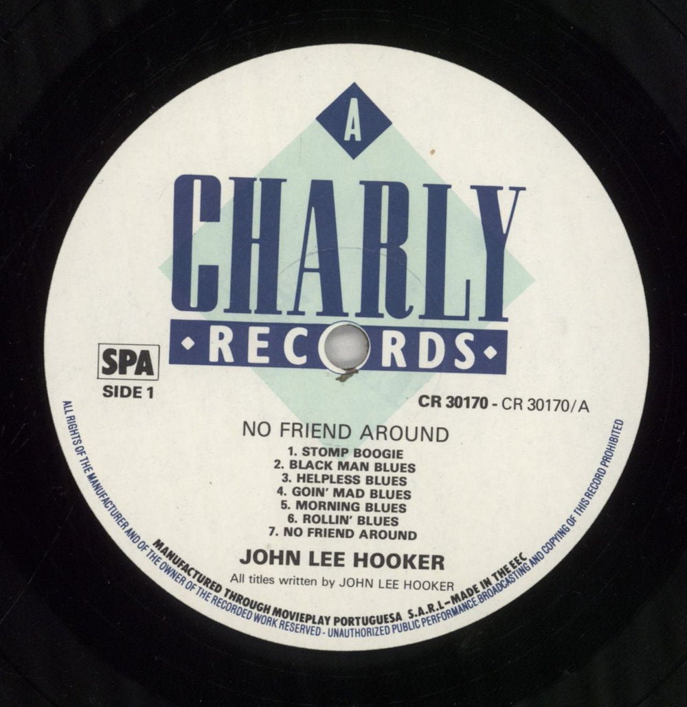 John Lee Hooker No Friend Around UK vinyl LP album (LP record) JLHLPNO856117