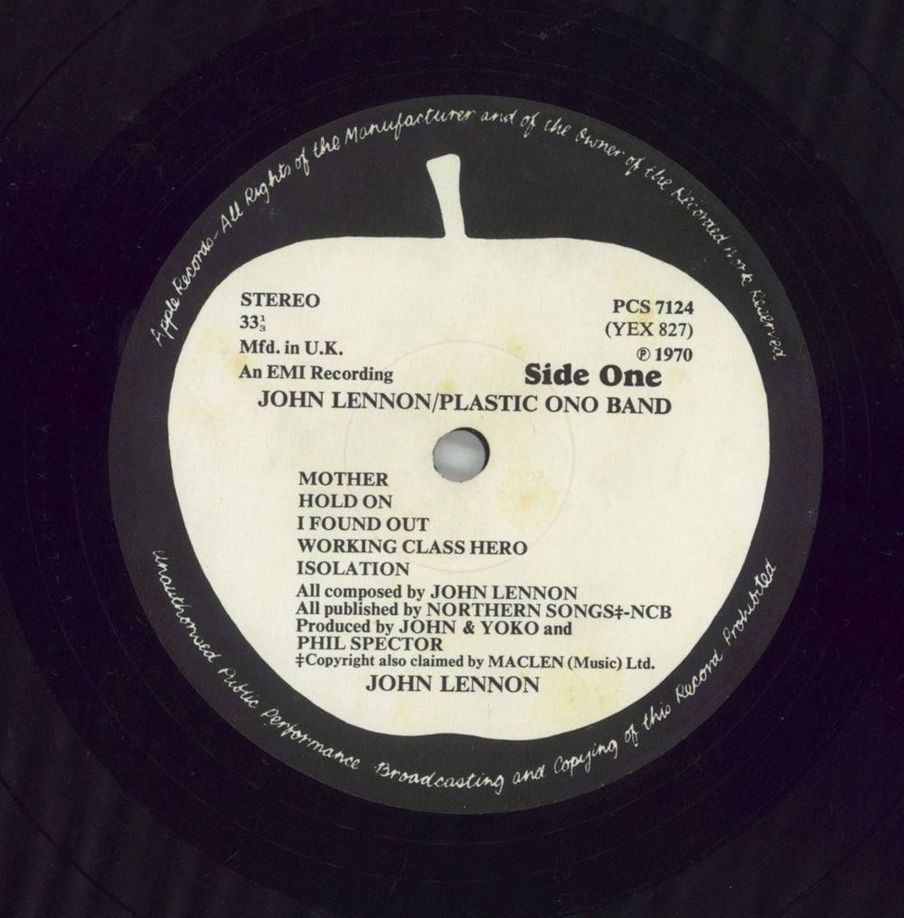 John Lennon John Lennon / Plastic Ono Band - 1st + lyric inner - VG UK vinyl LP album (LP record) LENLPJO779360