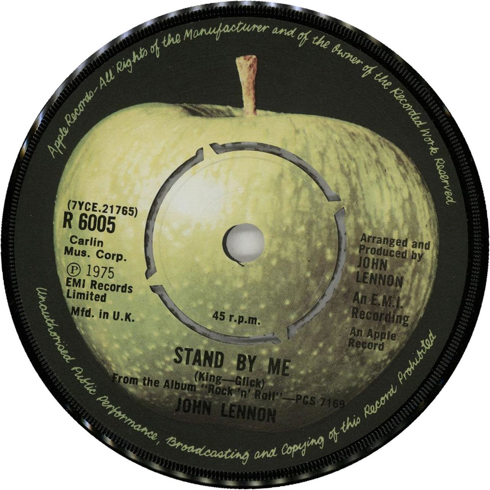 John Lennon Stand By Me - 2nd - 4pr UK 7" vinyl single (7 inch record / 45) R6005