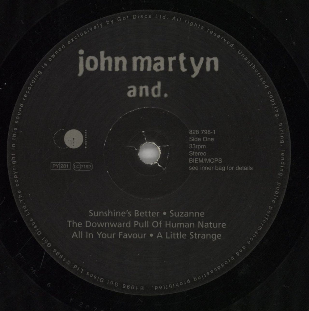 John Martyn And. German vinyl LP album (LP record) JMYLPAN679209