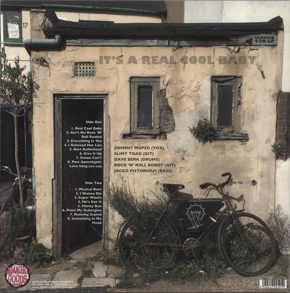 Johnny Moped It's A Real Cool Baby - Pink Vinyl + Fully Autographed UK vinyl LP album (LP record) 5020422045019