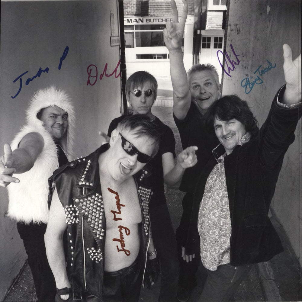 Johnny Moped It's A Real Cool Baby - Pink Vinyl + Fully Autographed UK vinyl LP album (LP record)